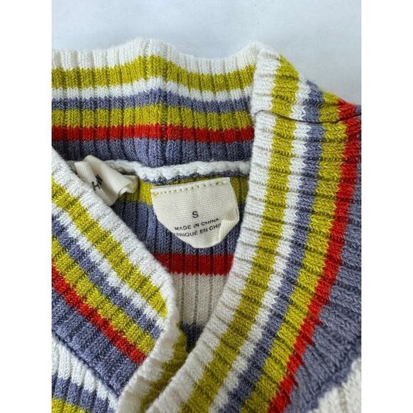 Anthropologie Moth Linen / Rayon Blend Knit Mock Turtleneck Tank Sweater - Small - Picture 5 of 7